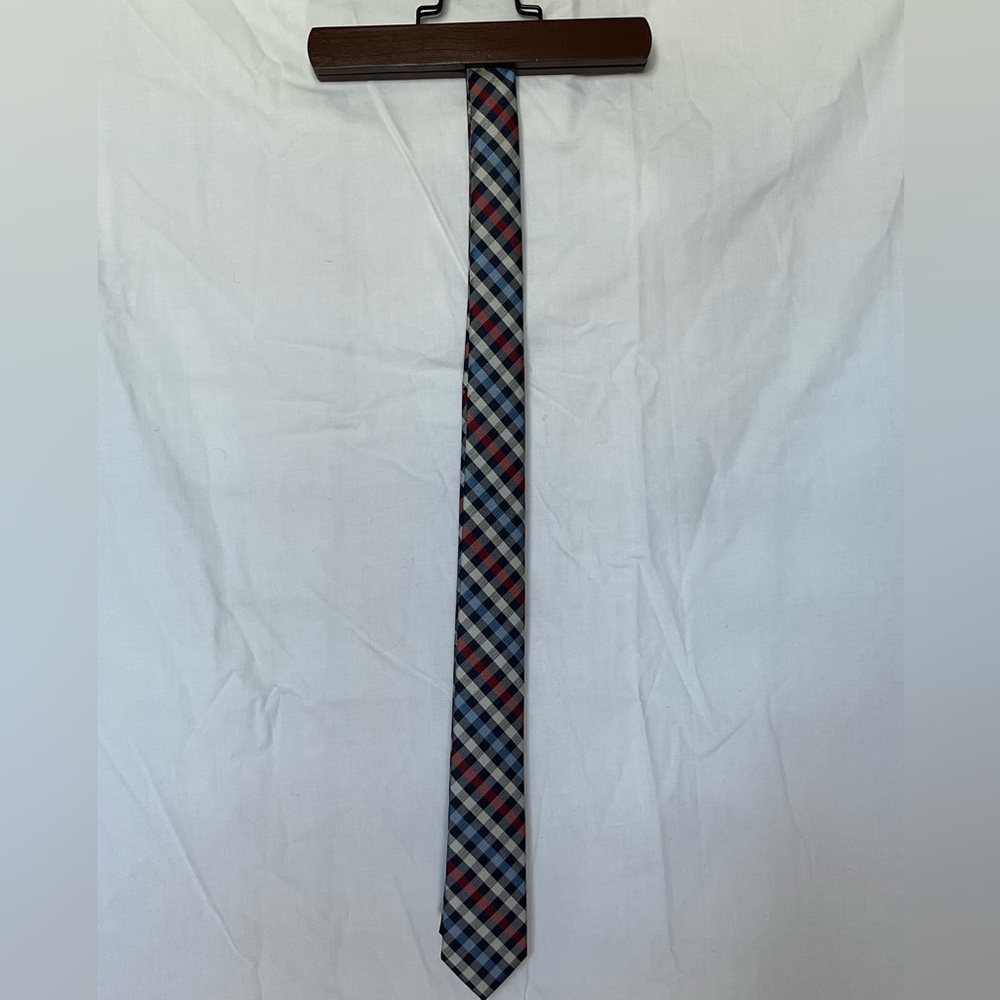 Tommy Hilfiger Kids Plaid Tie - Red, Blue, Black, White